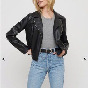 Dynamite Moto Faux Leather Jacket w/ Zippers